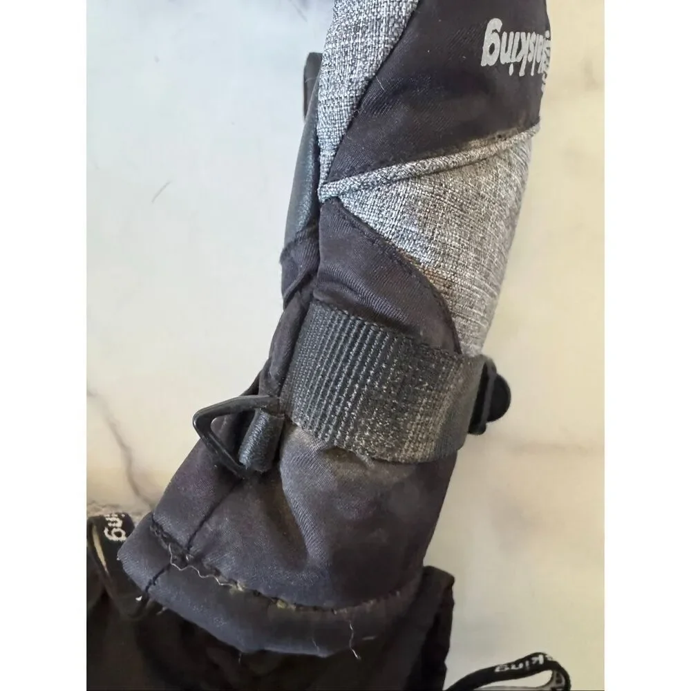 Walsking kids unisex snow gloves mittens winter accessories outerwear grey black